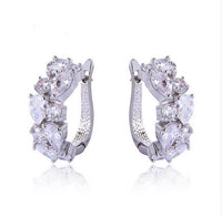 European and American fashion colorful zircon ladies earrings hypoallergenic earrings jewelry