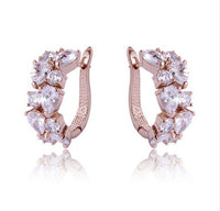 European and American fashion colorful zircon ladies earrings hypoallergenic earrings jewelry