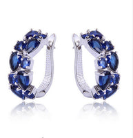 European and American fashion colorful zircon ladies earrings hypoallergenic earrings jewelry