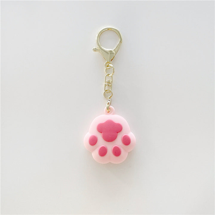 Cartoon Cat Claw Anti-lost Locator Silicone Keychain