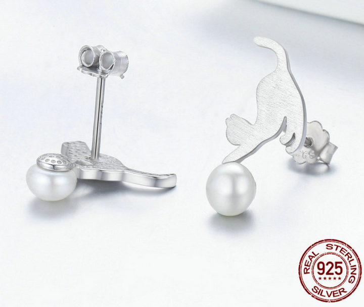 Brushedearrings pearl earrings Korean fashion hypoallergenic ear jewelry