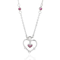 Fashion Double Love Pendant Necklace