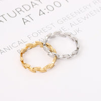 New Fashion Leaves Titanium Steel Ring Rattan Willow Branch