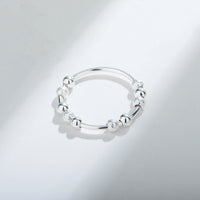 Women's Stylish And Simple Personality Sterling Silver Anxiety Ring