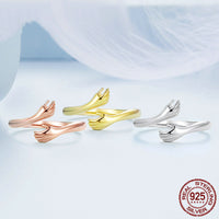 Women's Fashion Sterling Silver Hug Ring