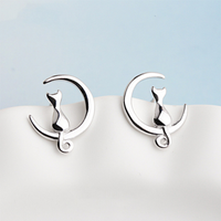 Cat On The Moon Earrings