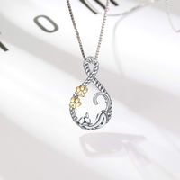 Infinity Drop Cat Necklace