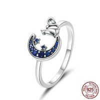 Moon Stars Cat Ring