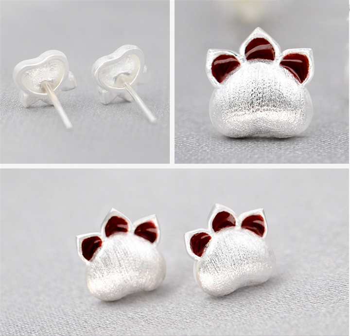 Paw Shape Stud Earrings