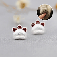 Paw Shape Stud Earrings