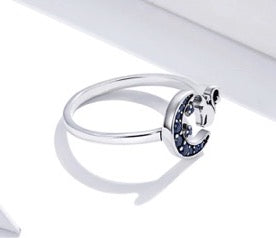 Moon Stars Cat Ring