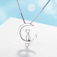 Cat On The Moon Necklace