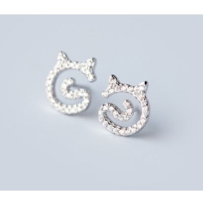 Sparkling Cat Earrings